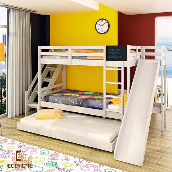 23 mẫu giường tầng có cầu trượt siêu đáng yêu cho trẻ